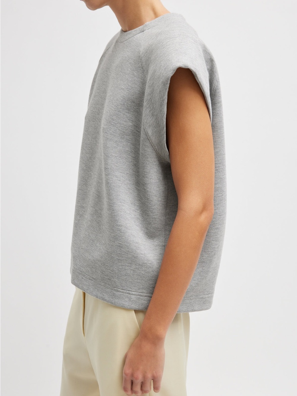 Tibi Bonded Viscose Sculpted Sleeveless Top
